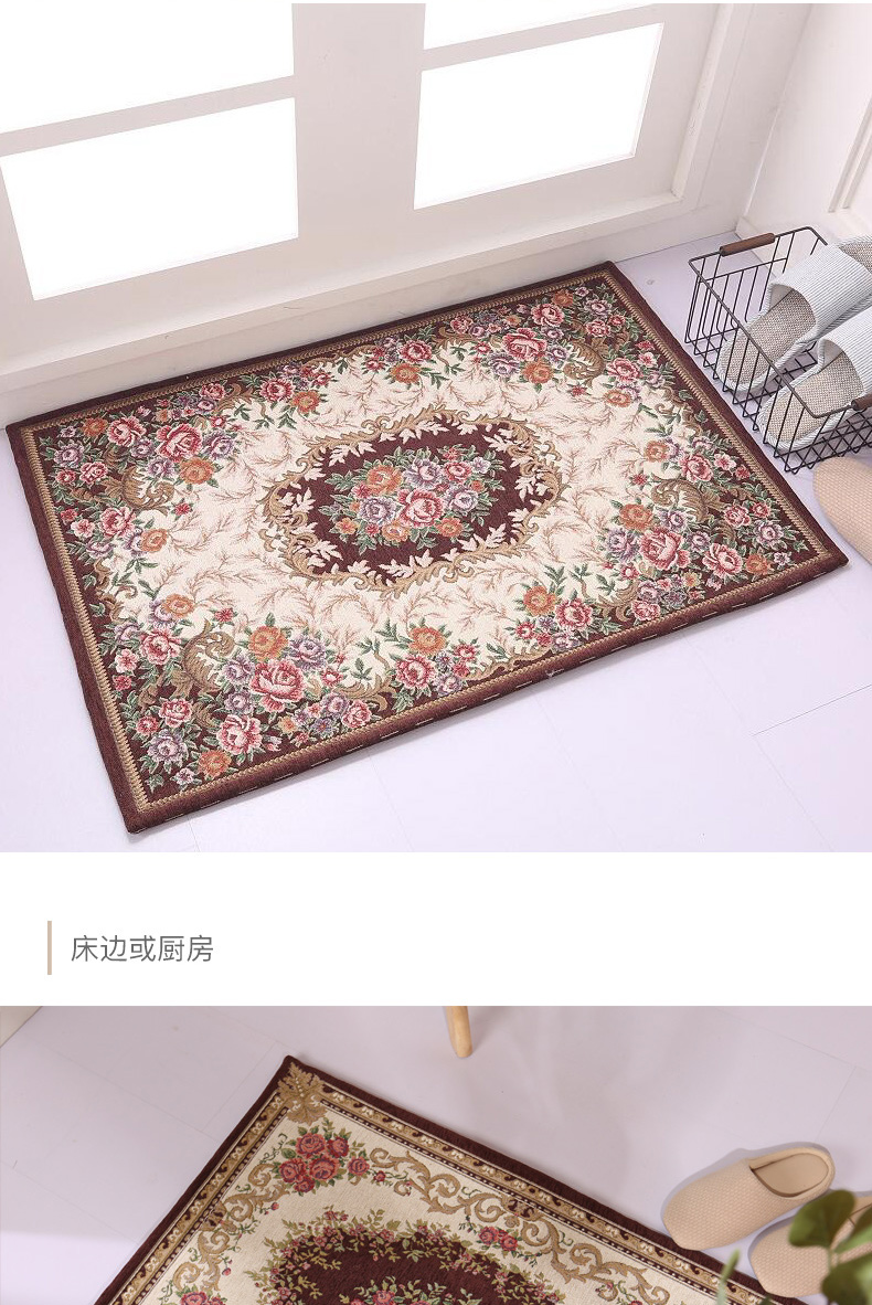 Thảm cửa châu Âu 90 * 140CM thảm cửa ra vào phòng khách tiền sảnh chân mat phòng ngủ đầu giường chăn - Thảm thảm trải sofa