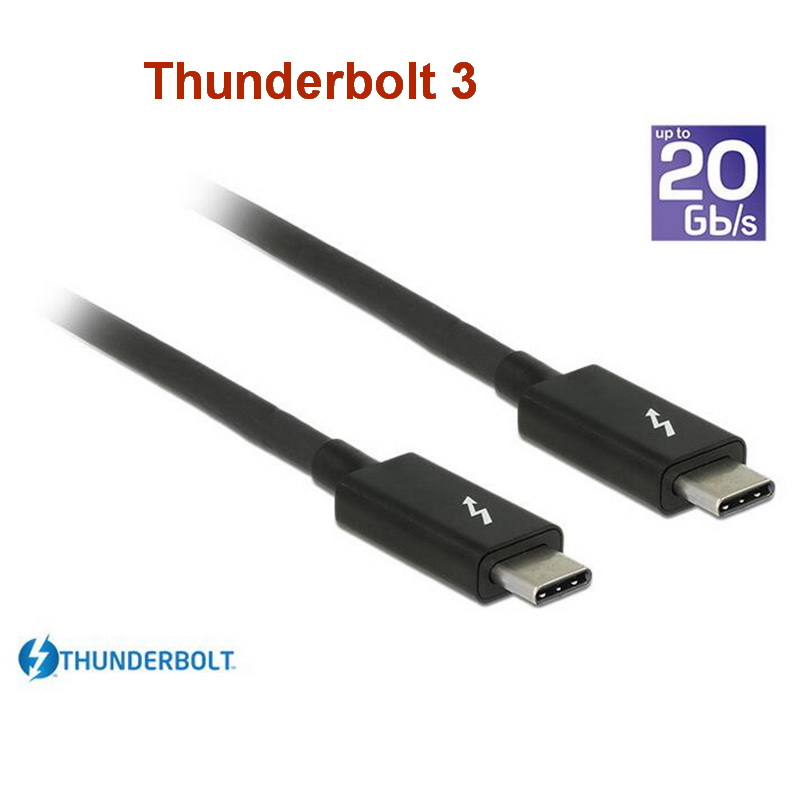 Delock 20Gb Thunderbolt3 lightning 3 data line PD60 - 100W support display
