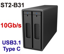 ST2-B31 USB3 1Gen2 10Gb disk array RAID hard disk box supports Thunderbolt 3 4 computers