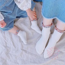 Domestic Spot Collegien Childrens Baby Crushed Lace Short Socks 100 Hitch Retro Sweet Beauty Can Be Matched