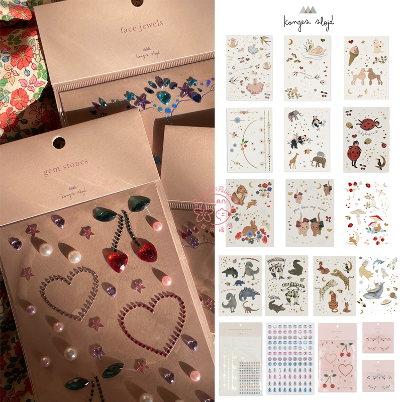 3 Pieces 30% off Domestic In-Stock Konges Slojd Children's Fun Stickers Tattoo Stickers, Washable, Safe and Convenient