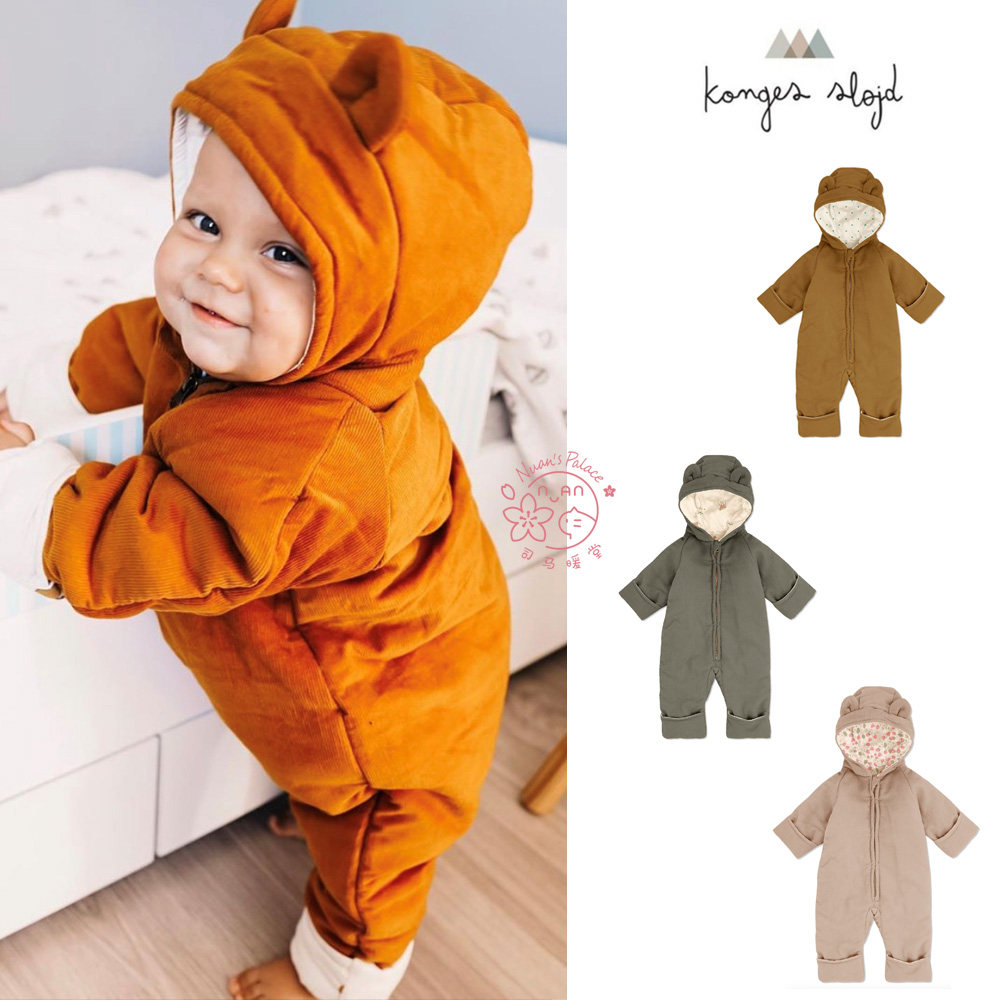 Sima Nuantang Konges Slojd 22AW children's baby corduroy Teddy jumpsuit cotton clothes