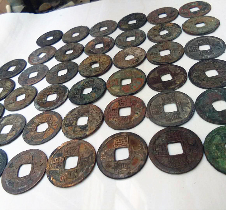 Tiền cổ / Shengkeng Tang Dynasty Kaiyuan Tongbao cách 40 gói dong xu co