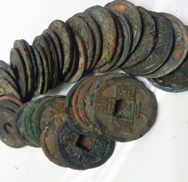 Tiền cổ / Shengkeng Tang Dynasty Kaiyuan Tongbao cách 40 gói dong xu co