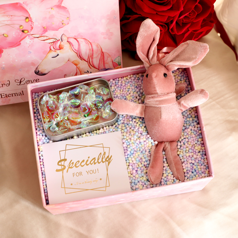 Gift Boxes Empty Packaging Boxes Ins Nets Red Upscale Delicate Lipstick Red Birthday Gift Boxes 3-8 Women's Day