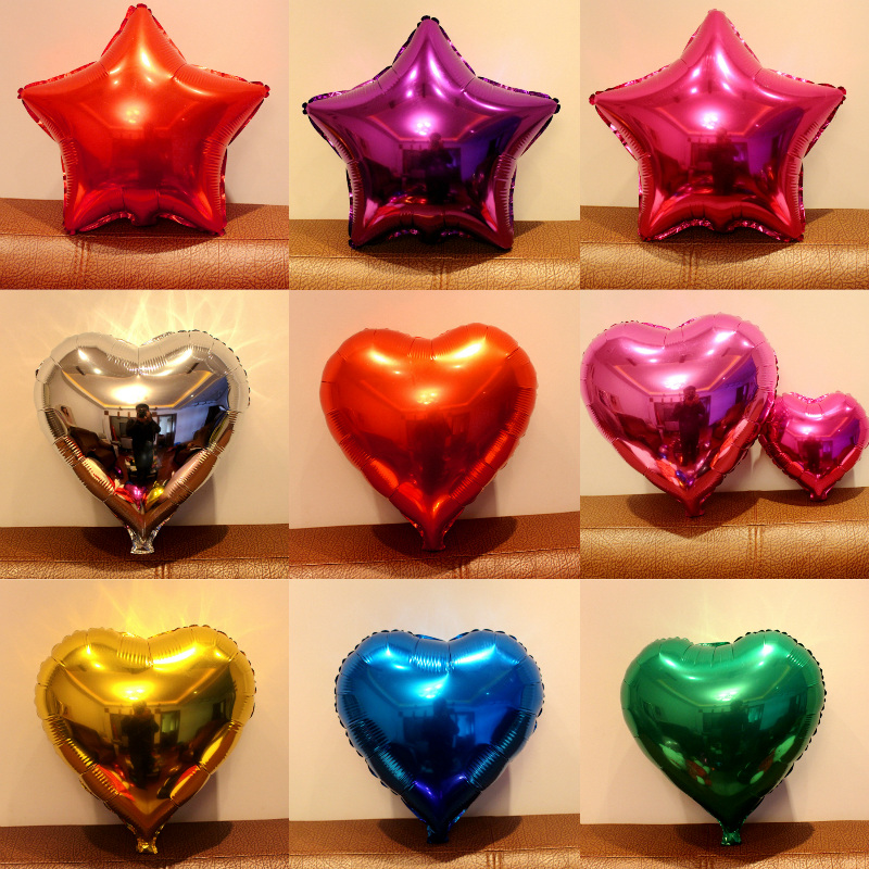 Marriage Celebration Items Aluminum Foil Children Birthday Party Wedding House Decoration Placement Package Wholesale Aluminum Film Balloon Pentagram