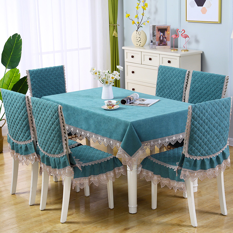 Universal Solid Color Cotton And Linen Dining Table Fabric Chair Set Chair Cushion Set Home Dining Chair Cover Simple Modern Chair Cover