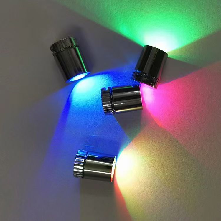 Creative Led Small Light Tube Rotary Switch Electroplated Light Single Color Slow Changing Light White Light Warm Light Red Light Blue Light Green Light