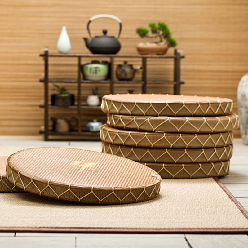 Day-style rattan chizen meditation cushion floating window cushion tatami cushion hand woven round cushion to take a meditation cushion thickened