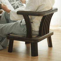 Japanese style solid wood with back chair tatami seat household bay window balcony leisure tea chair small stool low foot chair