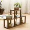 Solid wood Chinese antique rack Collection rack Partition display rack Ornament rack Storage shelf Ladder-shaped tea teapot rack