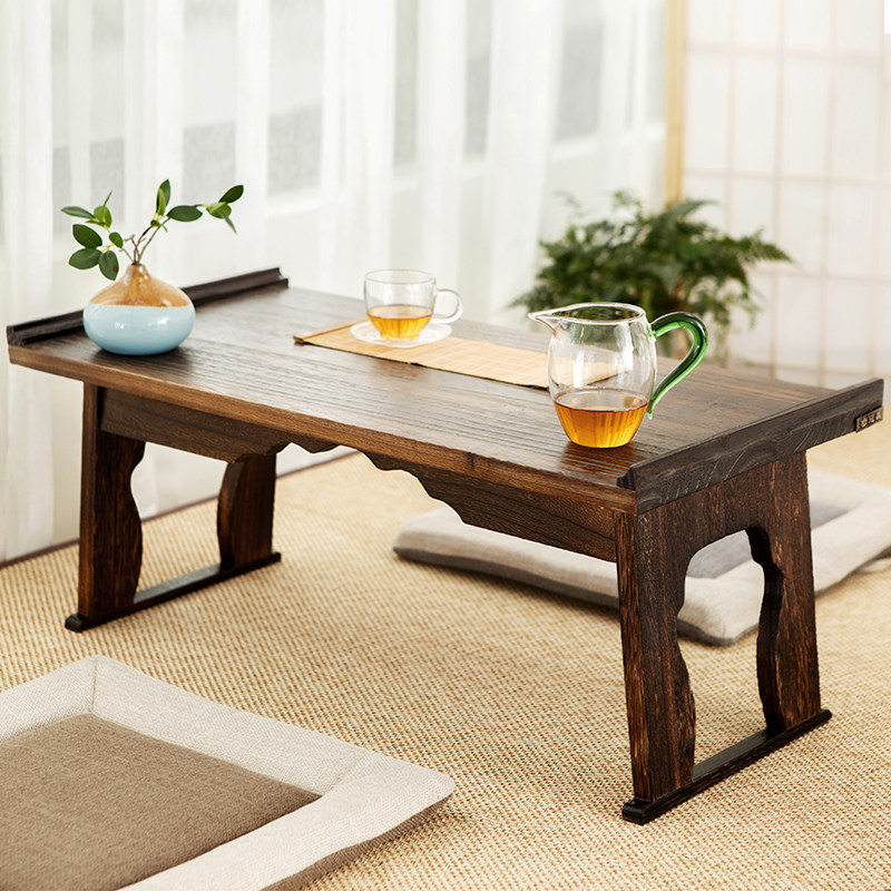 Day-style solid wood folding and floating window small table bed upper table tatami small tea table floor table minimalist table short table