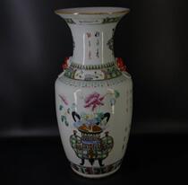 60 Antique Antique old goods Genuine bag Genuine bag Old Qing Dynasty Republic of China Cha Yixing famous pastel bell Ding pattern flower vase