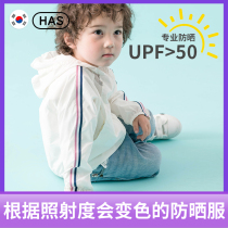 Korea has sunscreen clothes for children primary school students sunscreen shirt jacket sunscreen clothes for men and women thin breathable UV protection