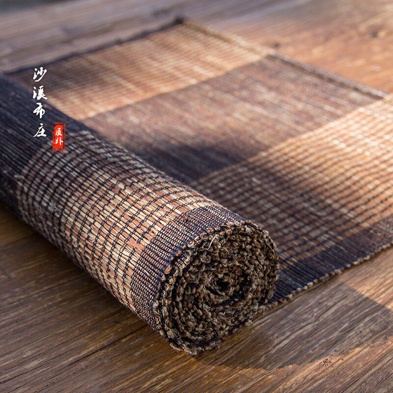 Day Style Handmade Dry Tea Mat Hemp Table Cloth Light Brown Color Ancient Wind Decoration Zen tea mat Sesame Table Flag-Taobao