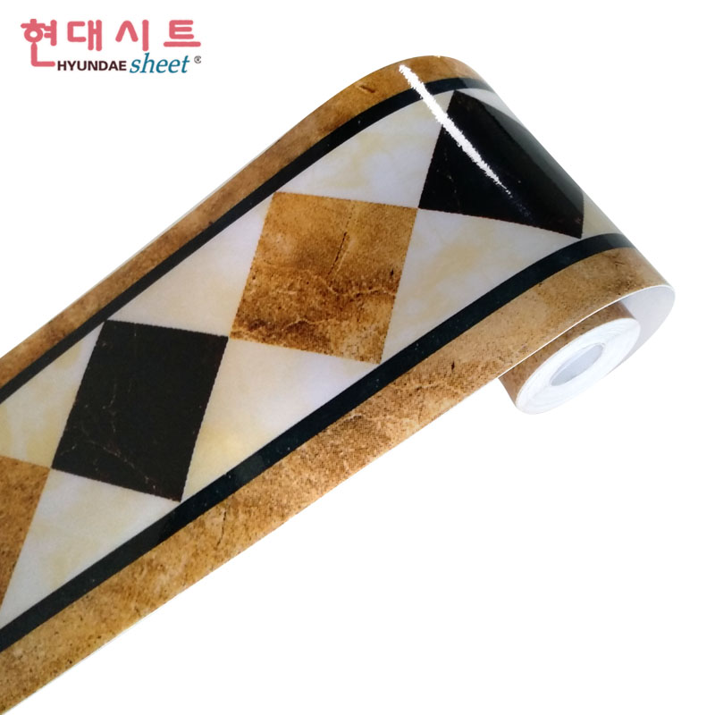 Living room entrance aisle floor decorative lines Self-adhesive waterproof wear-resistant waveguide line Tile sticker paper Skirting board Wall sticker