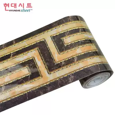 Living room Kitchen powder room Waterproof and oil-proof tile sticker paper Living room waist line wall sticker Self-adhesive ground decoration waveguide line