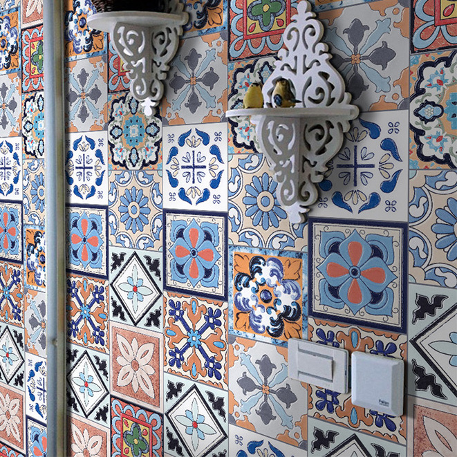 Kitchen Anti-Oil Stickers bedroom Living room Dressing Room Bathroom Tile stickers Self Adhesive Hearth Wall Deco Wall Stickers