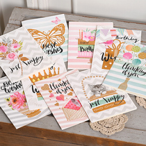 Ihe Nuo bronzing relief greeting card light hand painted card birthday card Universal Card WISH-1718