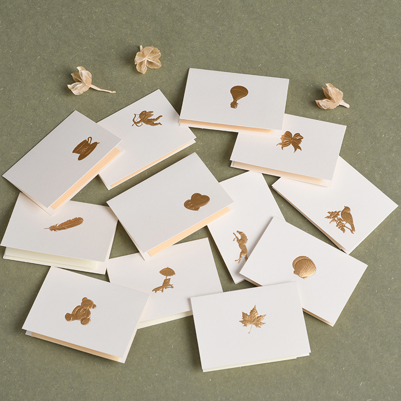 I&no Child Mini Card Blessing Wan with greeting card message card white embossed small card