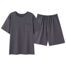 Pajamas for men summer modal short-sleeved shorts 2024 new casual cool large size can be worn outside home clothes suit