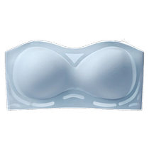 Non-slip anti-exposure strapless bottoming tube top bra for dancers with one-piece breast-wrap and back-beautiful bra