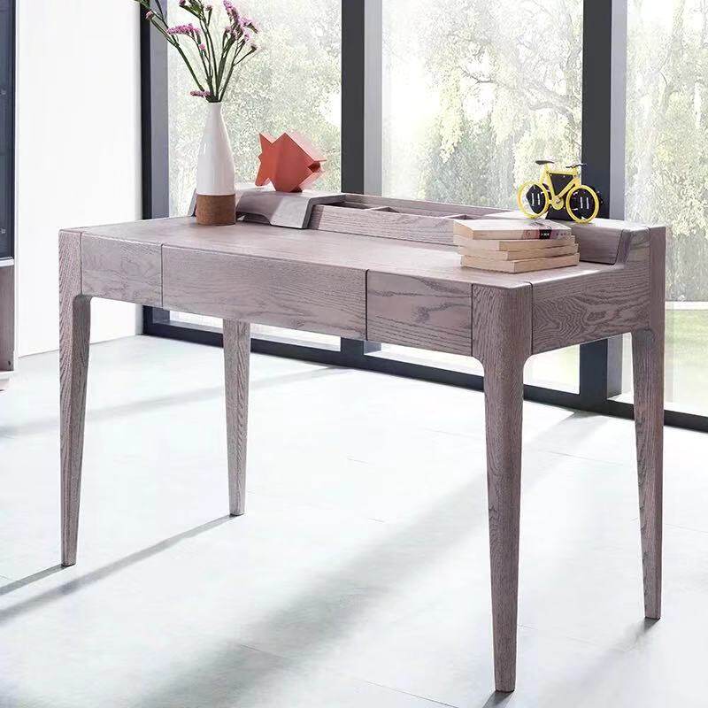 Light Furniture Nordic Modern Brief Red Oak Full Solid Wood Desk Book House Furniture Solid Wood Desk