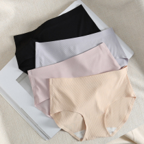 3% homemade Daijia factory order ice silk striped texture unscented summer womens thin middle and high waist underwear