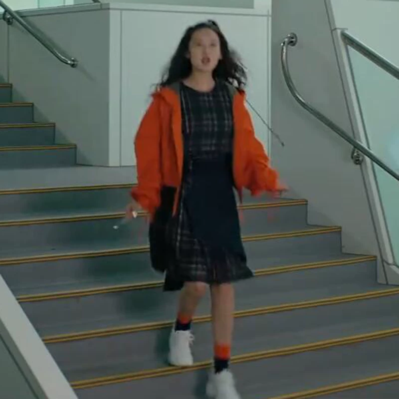 Orange thin autumn jacket, 2021 collection