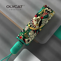 OLCYAT Мультяшный автоматический зонтик на солнечной энергии, в корейском стиле, защита от солнца, защита от ультрафиолета