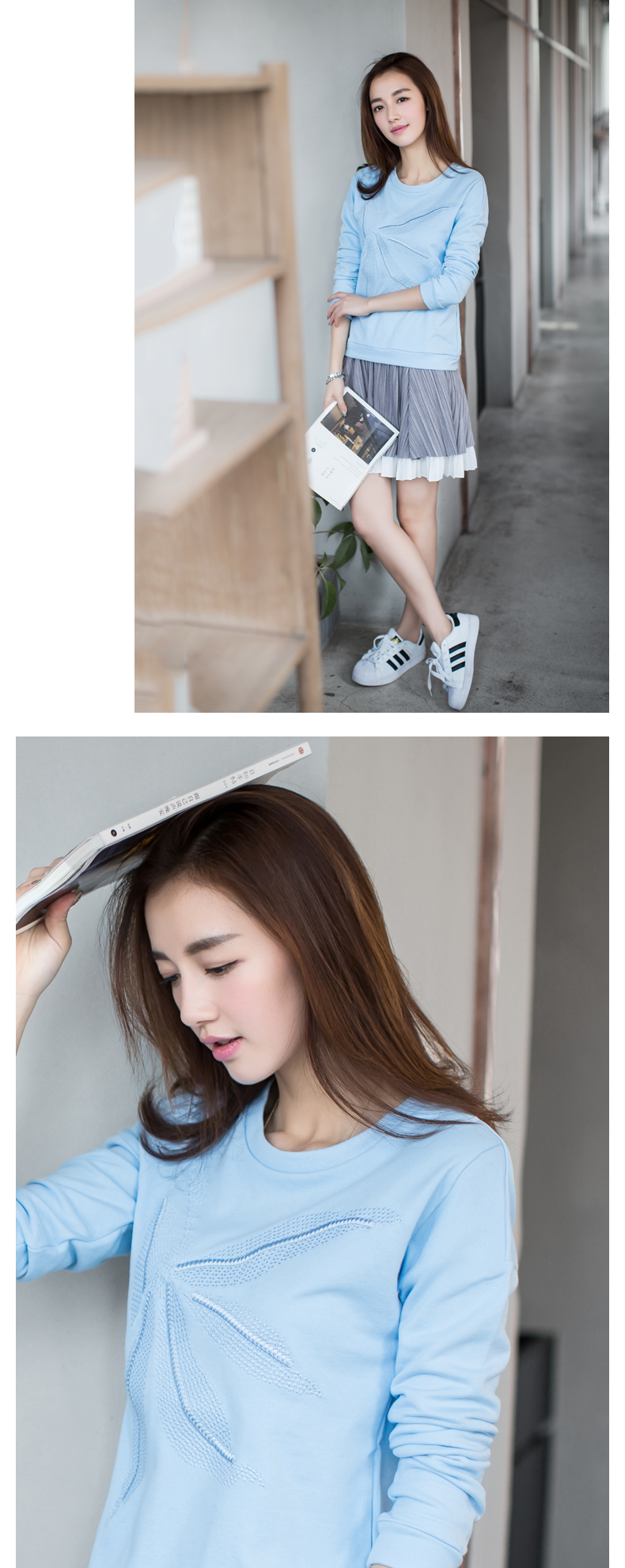 Sweatshirt femme MEFOUND    en Coton - Ref 3216698 Image 24