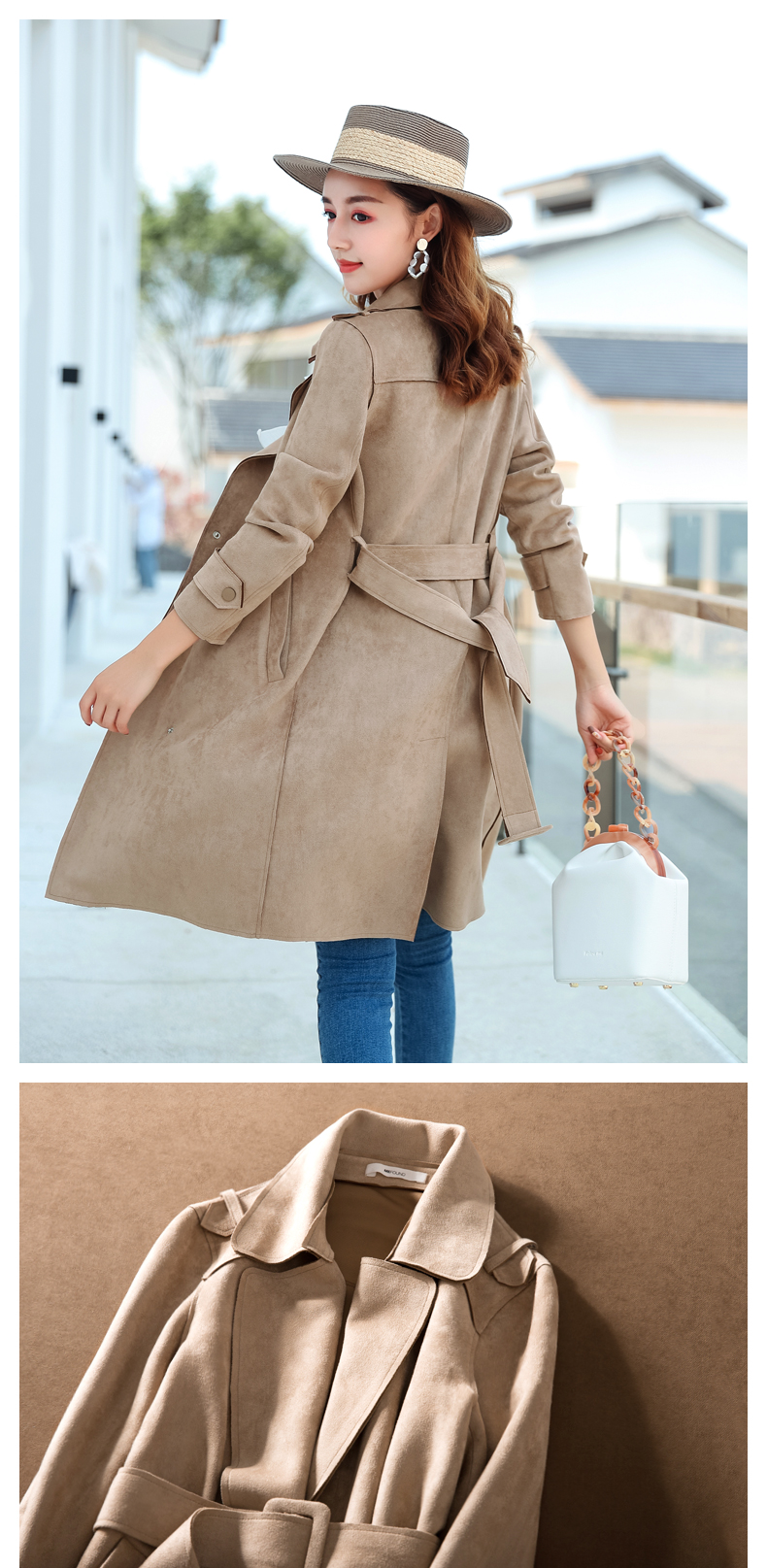 Trench pour femme MEFOUND    en Polyester - Ref 3227793 Image 16