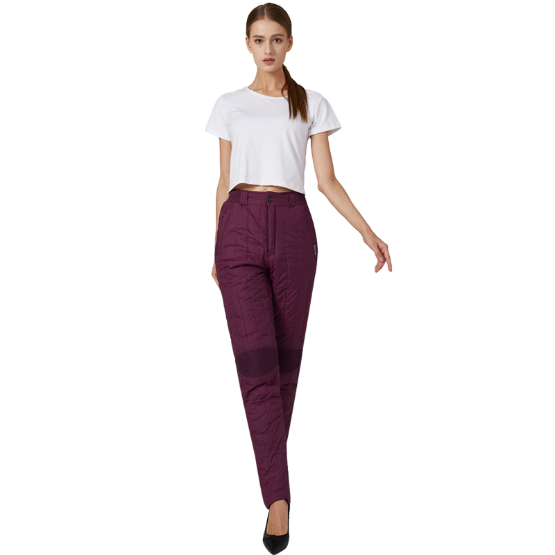 A snow men's and women's wool pants middle-aged and elderly large size fattening increase high-waist wool cotton pants winter warm pants 1123