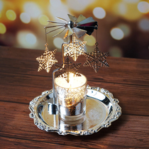 Lantern Rotating candlestick set Romantic candlelight dinner props Aromatherapy candle tray ornaments send girls gifts