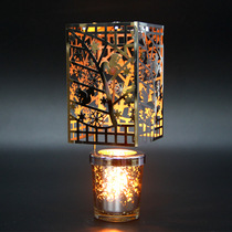 European rotating candlestick Aromatherapy fragrance candle lamp Romantic candlelight dinner props cup Western IKEA table ornaments