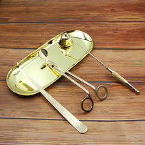 Scented candle tool set Tray scissors Wick cutter Candle extinguisher Candle cover fire hook Three-piece igniter