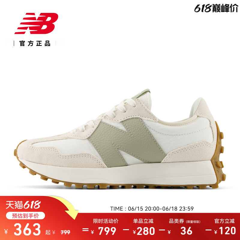 New Balance Nb Official Authentic Women's Shoes, Comfortable and Lightweight Thick-Soled Casual Shoes 327 Series Ws327Ftb New Balance Nb Official Authentic Women's Shoes, Comfortable and Lightweight Thick-Soled Casual Shoes 327 Series Ws327Ftb