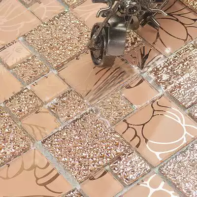 Glass mirror mosaic pink beautiful fashion warm European bar TV background Wall special promotion