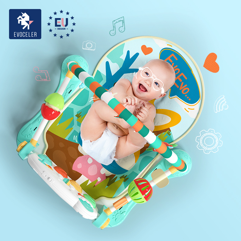 British Evoceler Down-to-earth Piano Baby Toy Newborn Fitness Rack Instrumental Baby Music Puzzle 0-3