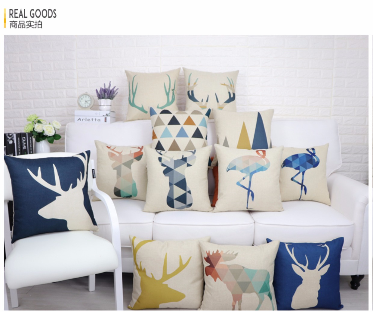 Gối Đệm Gối Đầu giường Văn phòng Trở lại Pad Xe Sofa Ghế Eo Gối Phong cách Bắc Âu gối và chăn 2 trong 1