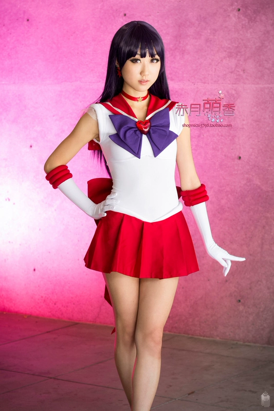 Tóc giả thủy thủ mặt trăng Mạnh Hương Huo Yeli tóc giả màu tím đen nhiệt độ cao lụa cosplay tóc giả - Cosplay