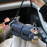 Модная джинсовая сумка через плечо, универсальная сумка на одно плечо, городской стиль