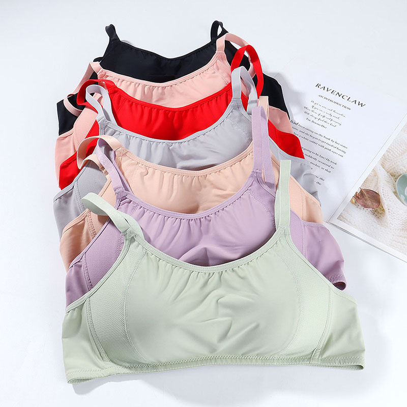 Yida Dream 635 Student Bra Without Underwire, Ab Size, Comfortable, Soft, Seamless, Anti-Exposure, Three-Row Hook Closure, Women's Underwear Bra