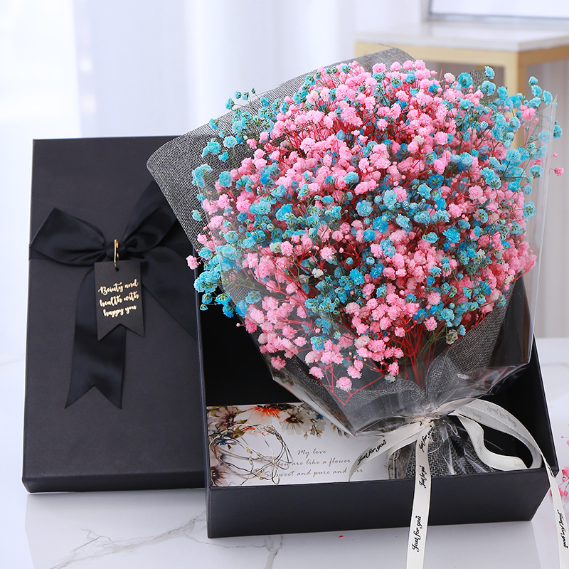 Starry roses dried flower bouquet gift box immortal peanut day to send mom girlfriend girlfriend creative Valentine's Day gifts