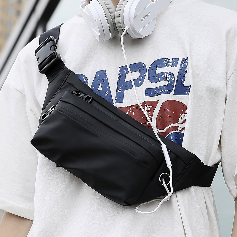 Chest bag new male Korean version fashion trend couple small fanny pack Street sports casual lightweight personality shoulder satchel