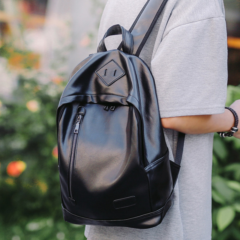 Backpack backpack backpack men's Korean version of the tide casual college and middle school student school bag fresh simple fashion couple travel small bag woman