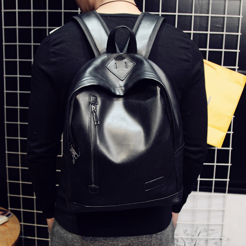 New men's small scapegoat Han version women's double shoulder bag men's bag casual student bag travel bag pu leather computer bag tide