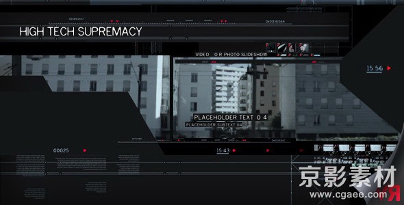 AE模板-高科技电影标题预告栏目包装片头 High Tech Supremacy