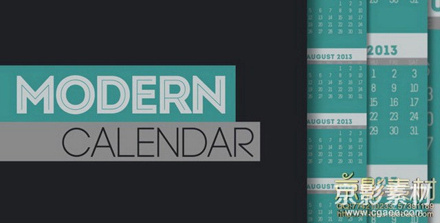 AE模板-现代日历时间表展示片头 Modern Calendar