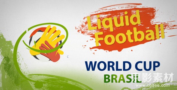 AE模板-足球世界杯包装片头 Liquid Football (Soccer)
